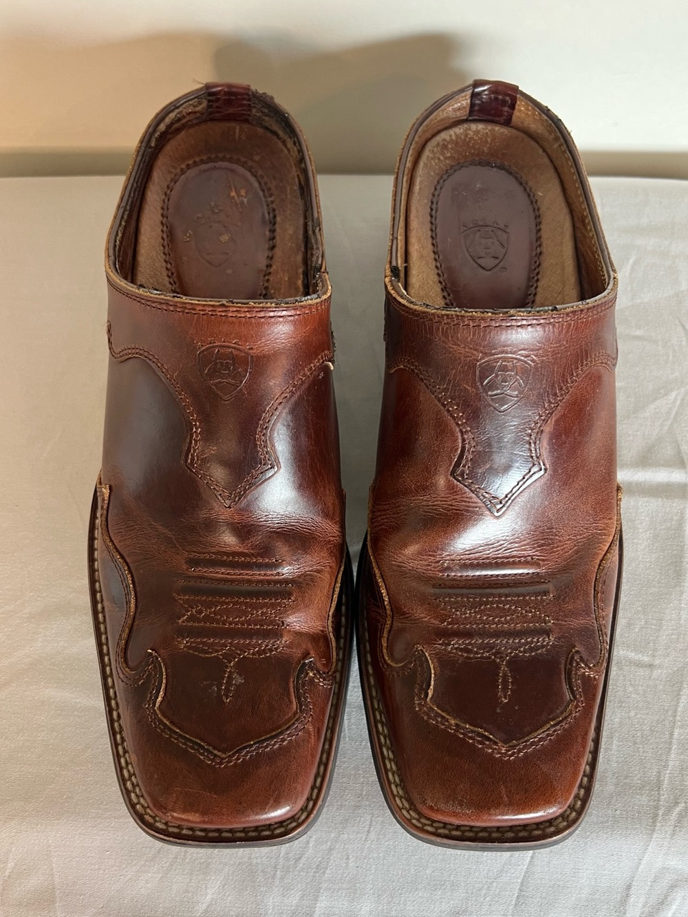Ariat Women’s Slip-On Western Leather Mules Size 6.5 - Picture 5 of 13